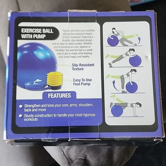 Pro Strength Exercise Ball with pump NWT - Picture 2 of 3